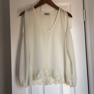 Tobi long sleeve open sleeve top